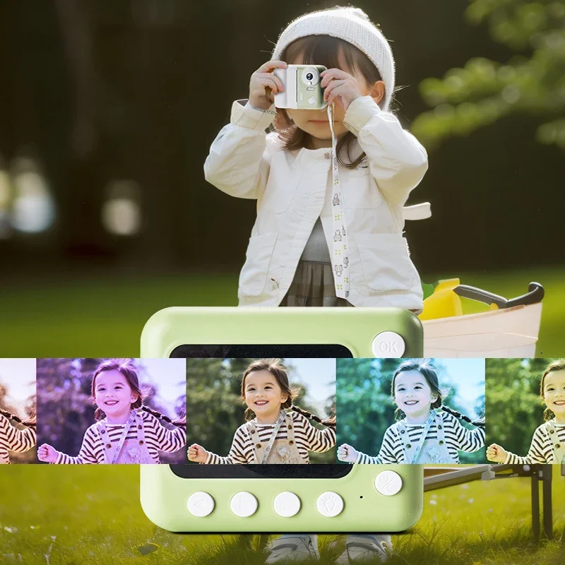 Cámara Digital para niños 1080P HD Impresión instantánea Impresión térmica Cámara de vídeo de 2,4 pulgadas con tarjeta de memoria de 32G Regalos para niños - imagen 3