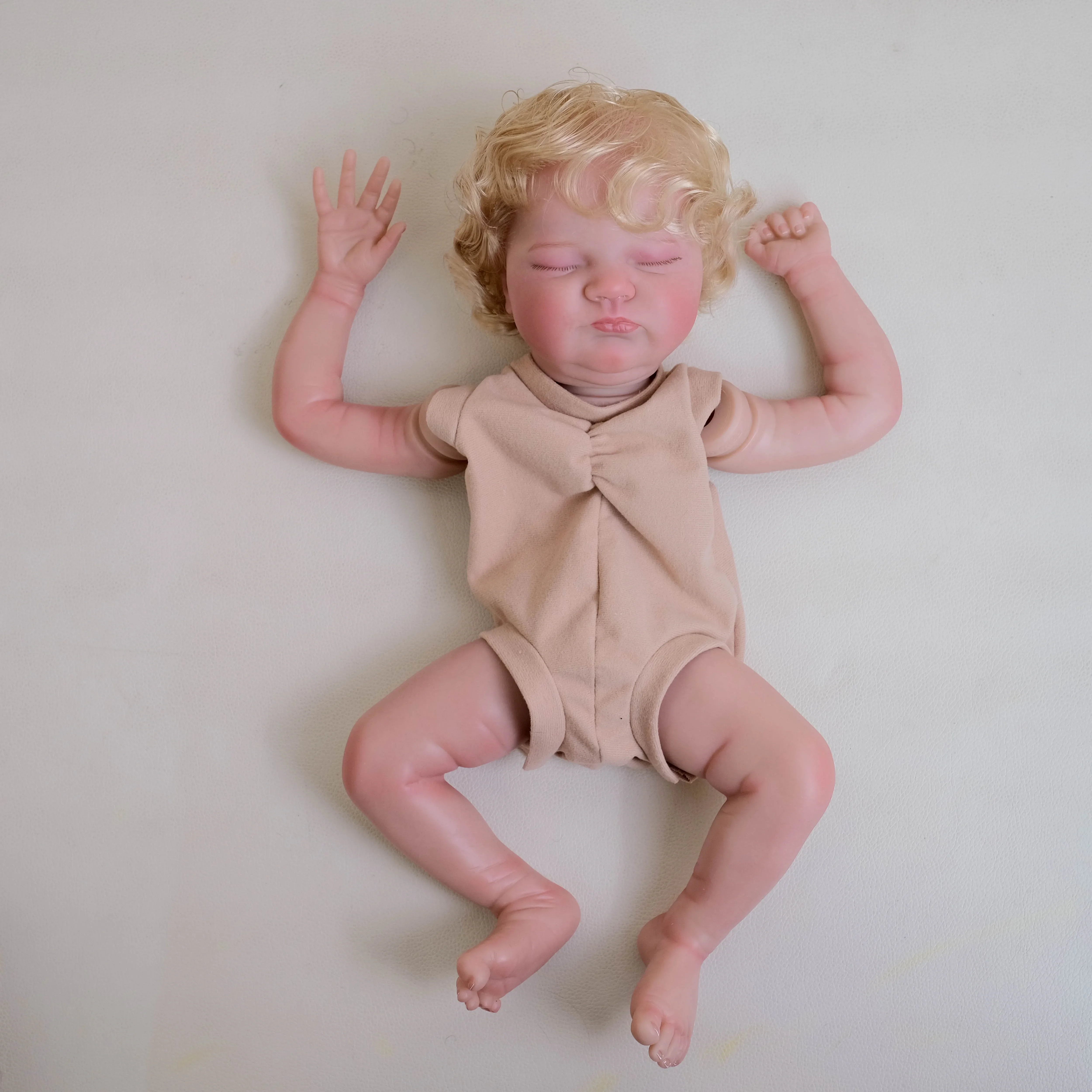 NPK-Kit de muñeca pintada con acabado de 19 pulgadas, piezas de muñeca ya pintadas de Quinlyn, bonitos regalos de cumpleaños y Navidad - imagen 3