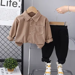 Conjunto de otoño para bebés: chaqueta de manga larga y pantalón