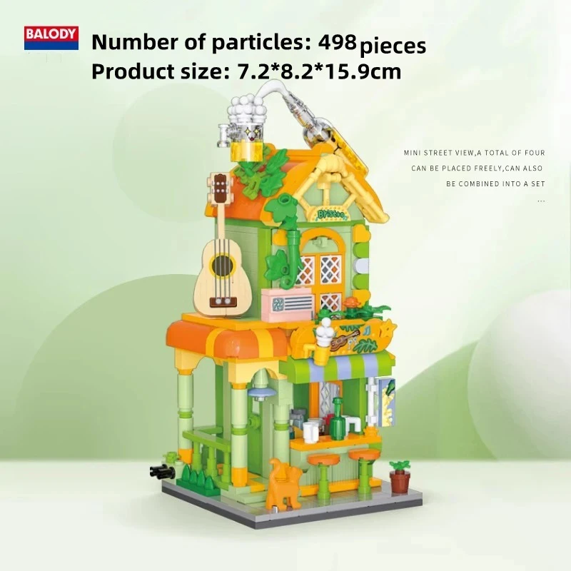 Bloques de construcción de casa Street View, casa mágica, modelo 3D colorido, montaje de ciudad, Mini juegos de ladrillos, Kits para niños, regalos de navidad - imagen 5