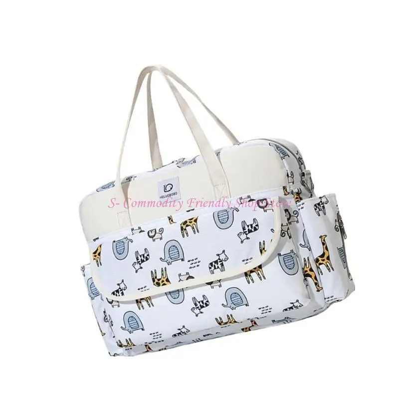 Bolso viaje bolso 85ae mamá bolso hombro único con múltiples compartimentos bolsas mamá resistentes agua para - imagen 3