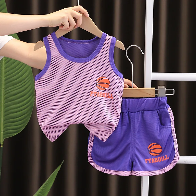 Conjunto de verano para bebé y niña: chaleco deportivo y shorts - imagen 4