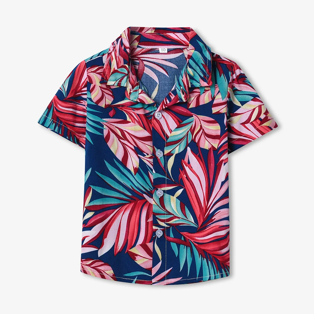Camisa a juego padre e hijo – Estilo playero floral - imagen 4