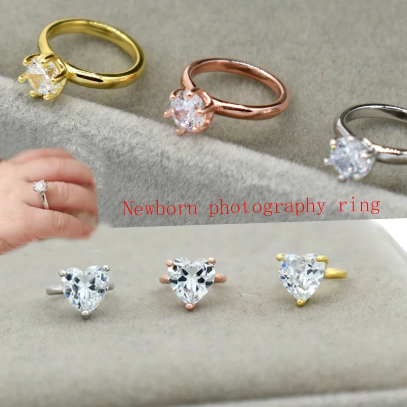 Anillo fotográfico ángel con cristales para recién nacido