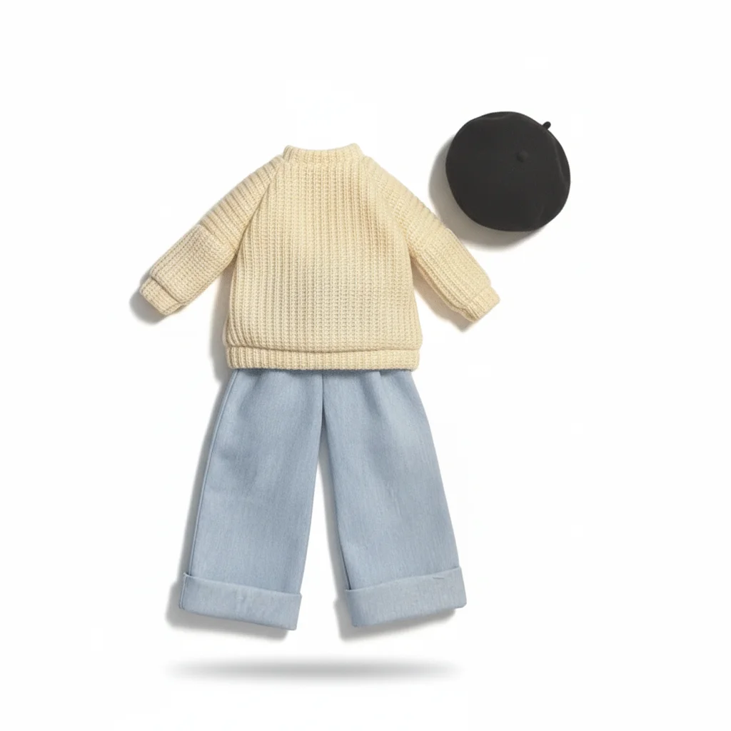 Falda princesa para muñeca BJD artesanal – DIY suave sin costuras - imagen 5