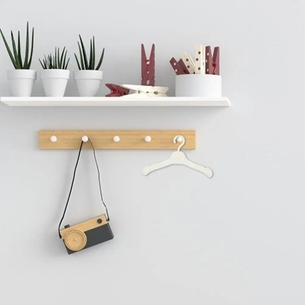 100 Uds percha perchas ropa plástico blanco Mini suministros para el hogar - imagen 3