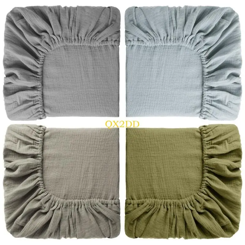 QX2D, 1 o 4 Uds., Sábana bajera ajustable para recién nacidos, protectores cama para bebés, funda transpirable para Moisés,