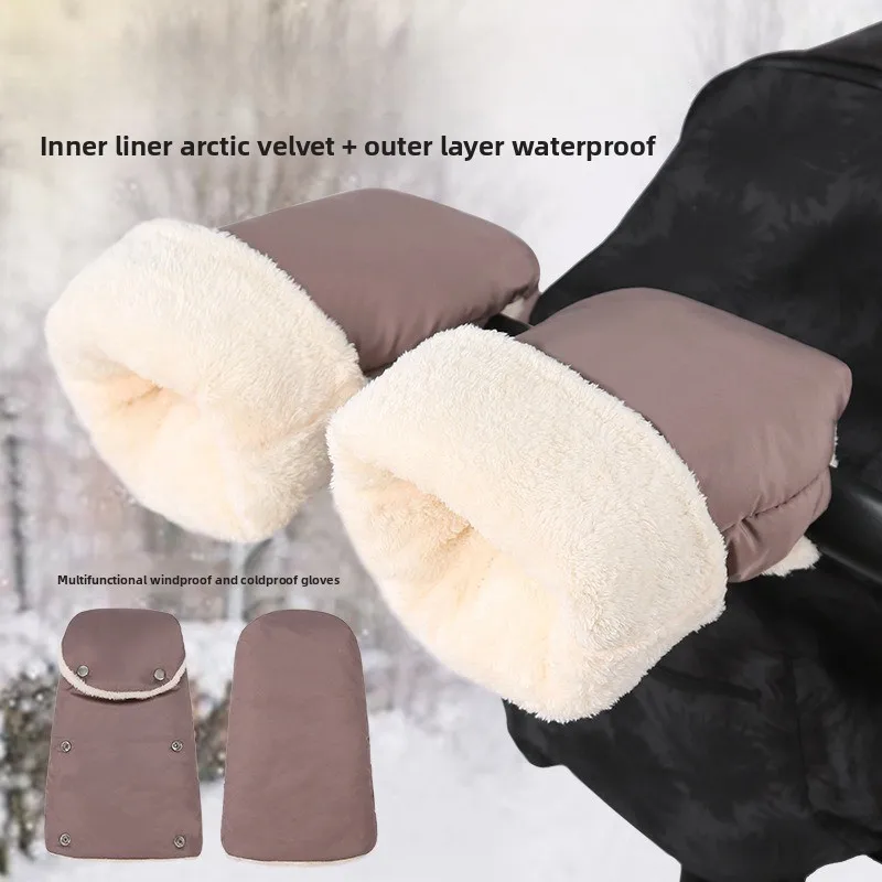 Guantes de carrito para bebé impermeables de invierno - imagen 2