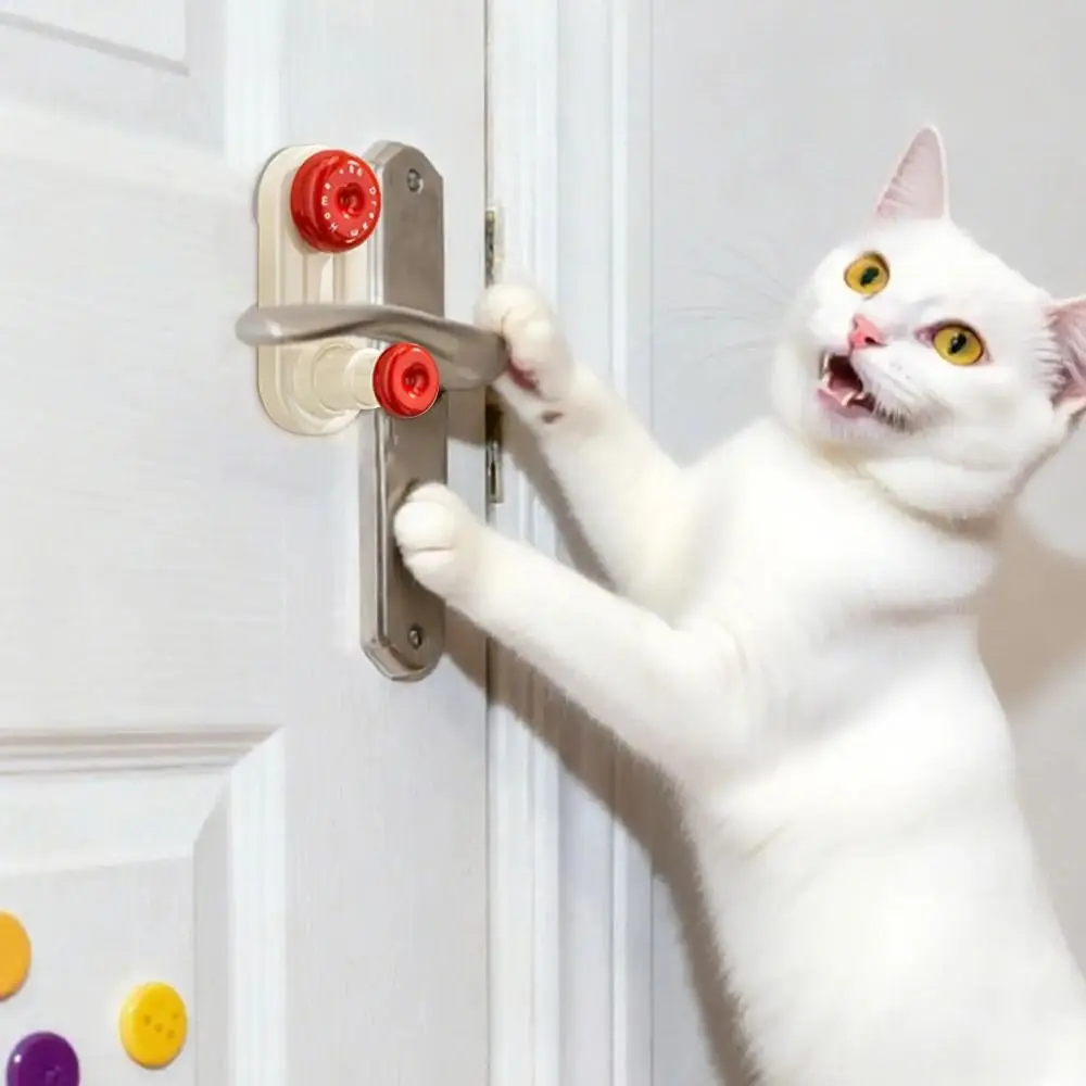 Manija de puerta con ventosa, cerradura fija, 3 engranajes, ajustable, fácil instalación, cerradura de seguridad Unisex, cerradura de puerta antirrobo y antiapertura - imagen 3