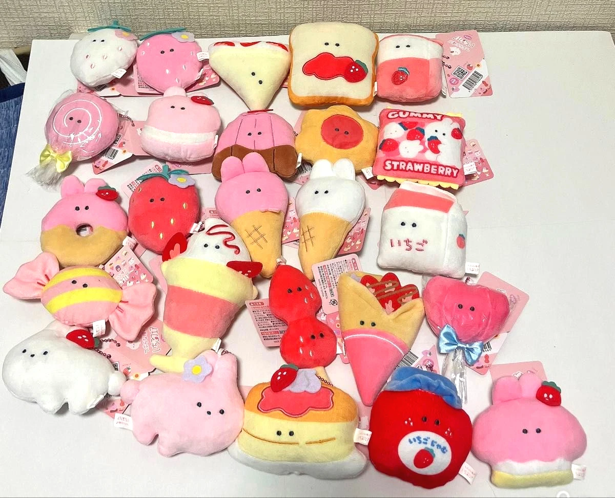 Yell world-juguete de peluche de 6cm con ojos redondos, fresa, mascota Petit BC, 25 tipos vol.2, mermelada de conejo kawaii, galleta, pastel, colgante relleno - imagen 5