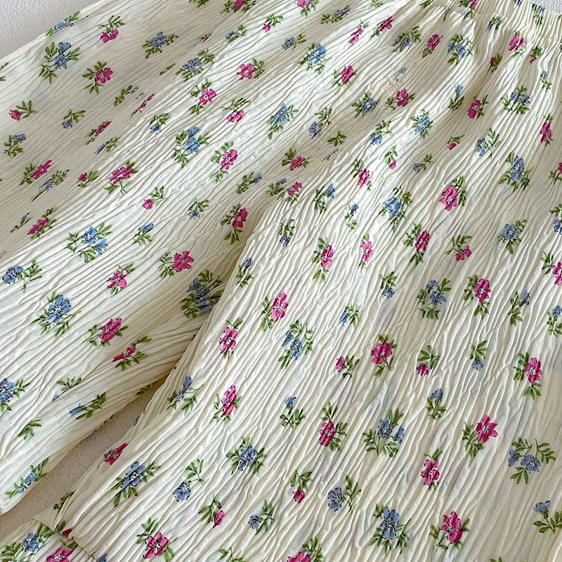 Milancel Pantalones florales de verano para niña – Pierna recta y lazo - imagen 4