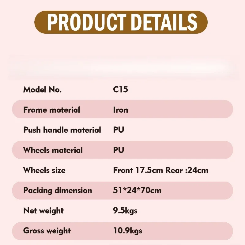 Nuevo Cochecito de bebé portátil 2 en 1, cochecito de bebé ligero y plegable que absorbe los golpes para exteriores - imagen 5