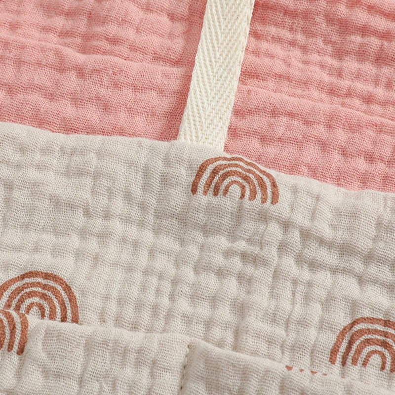 Bolsa de almacenamiento para cabecera de cama de bebé, organizador colgante con estampado de dibujos animados bonitos de doble bolsillo para cunas y cochecitos, portabotellas - imagen 5