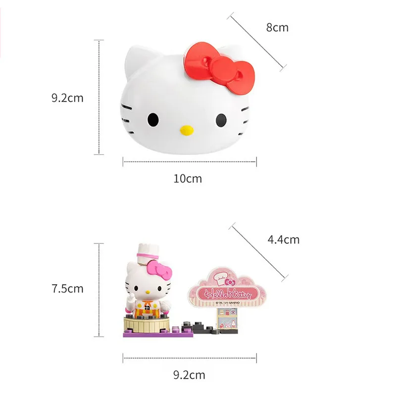 Sanrio Hello Kitty Anime figura de acción modelos periféricos juguetes de ensamblaje adorno de escritorio cajas ciegas regalos de Festival para niños - imagen 5