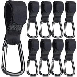 Gancho para cochecito de aluminio con clip organizador y bolsa pañales