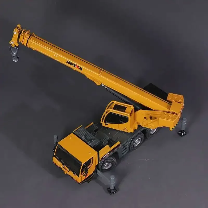 Huina 1:50 grúa montada en camión fundido a presión, modelo de aleación, vehículo de construcción de simulación, camión, juguetes para niños, regalo de cumpleaños para niños - imagen 4