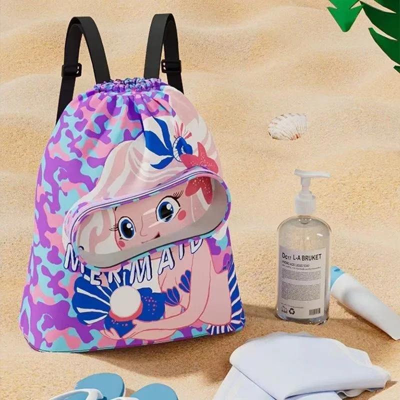 Bolsa de natación para niños, mochila impermeable con separación en seco y húmedo para natación, almacenamiento en la playa, bolso de hombro doble deportivo - imagen 3