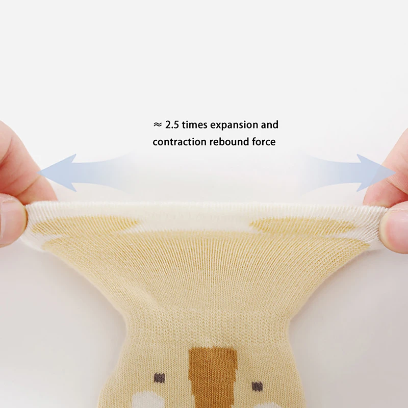 Nuevos calcetines de punto antideslizantes para bebé, bonitos calcetines de algodón con animales de dibujos animados para recién nacidos, calcetines sin hueso para niños y niñas de 0 a 5 años - imagen 5