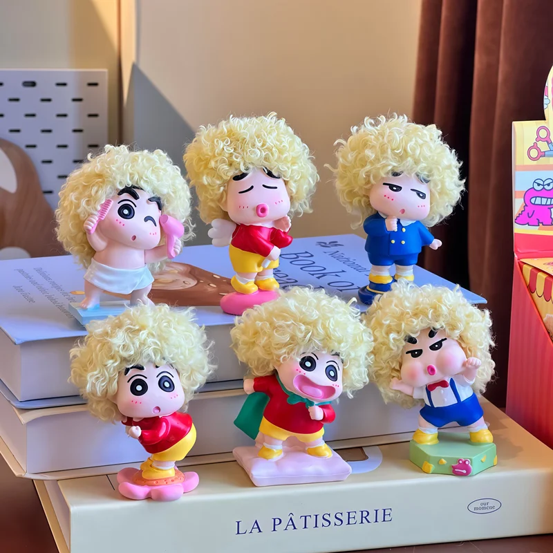 Nuevo crayón Shin-Chan Afro serie figura de dibujos animados de Anime modelo muñeca sorpresa caja ciega juguetes decoración de escritorio de moda regalo de cumpleaños - imagen 4