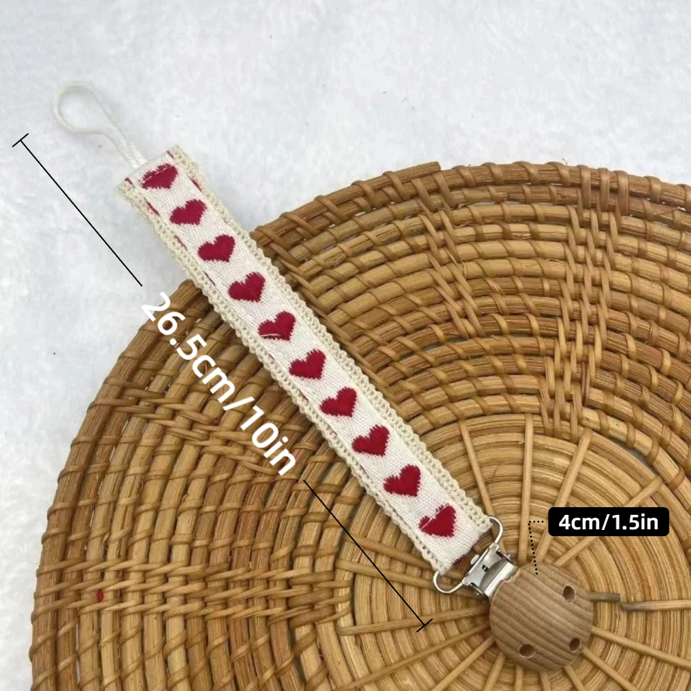 Nueva cadena de chupete de madera, colgante con estampado de flores, soporte para pezones, cuidado de los dientes, mordedor de calidad alimentaria, uso colgante - imagen 5