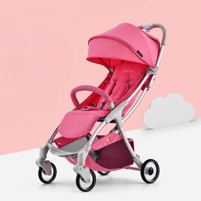 Buggy plegable de grado de avión, suspensión de 4 ruedas, parte delantera giratoria, dosel de 3 posiciones, pliegue instantáneo, apto para llevar - imagen 5