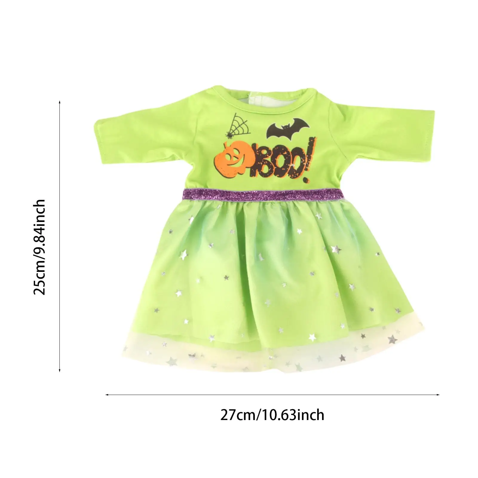 18 inch Doll Clothes Halloween Doll Costume, Party Dress, Doll Accessories for