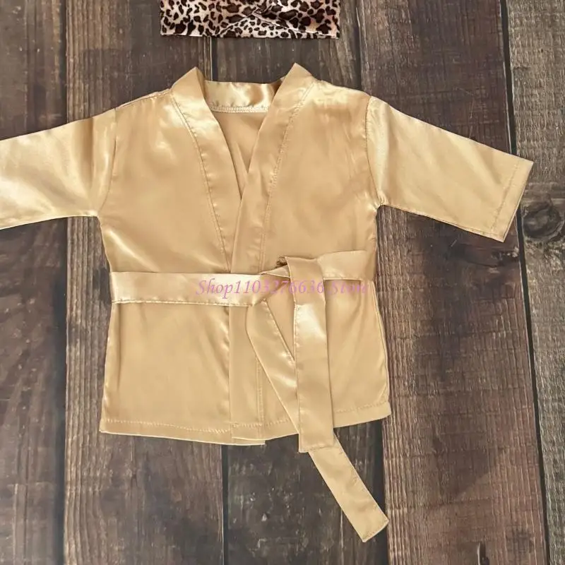 R6FD 2pcs recién nacidos bañera y juego diadema Fotografía Props tela poliéster suave - imagen 4