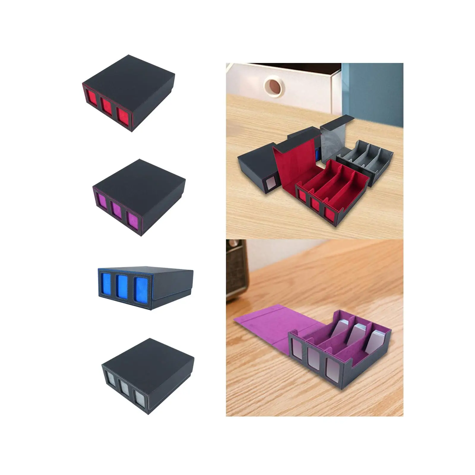 Trading Card Deck Box Sleeved Cards Holder Premium Game Card Storage Sports Cards Case