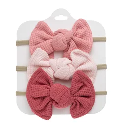 Diademas para bebe: lazos de ganchillo, bandas elasticas de nailon