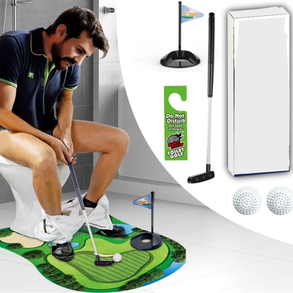 Accesorios de Golf, Mini inodoro, juego de Golf, divertido y creativo, Mini juego de práctica de Golf, juego de deporte de Golf relajante portátil, juguete para niños - imagen 5