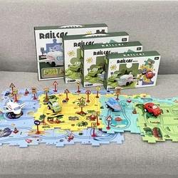 Rompecabezas eléctrico educativo para niños – Estera de juego y tren