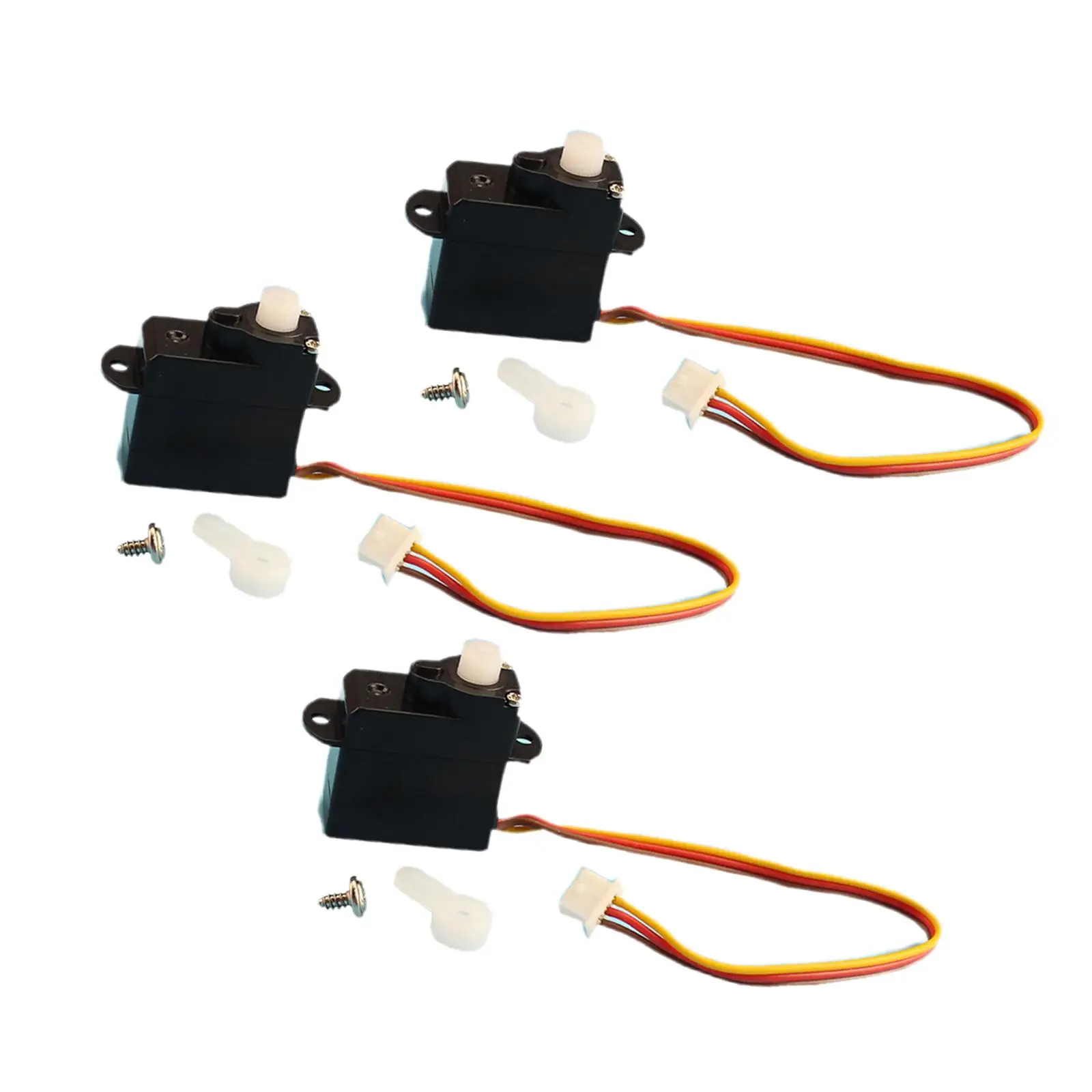 3 Pieces RC Airplane Servo Easy to Install DIY Parts Hobby Tool Servo RC Parts Replacement Parts for Wltoys K110S Quadcopter