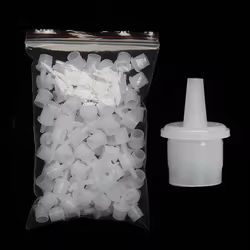 Pestañas postizas 20 piezas herramientas de extensión de pestañas individuales tapón de botella de pegamento boquilla de taza adhesiva tapón de soporte adhesivo