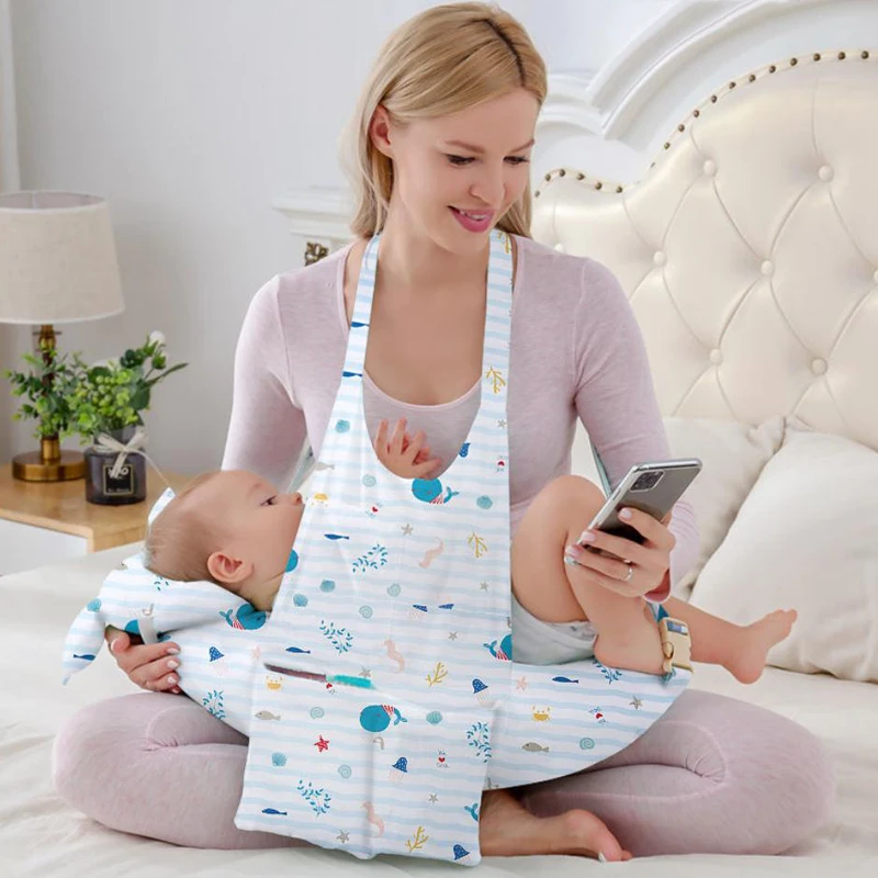 Almohada de lactancia de algodón lavable para madre y bebé - imagen 2