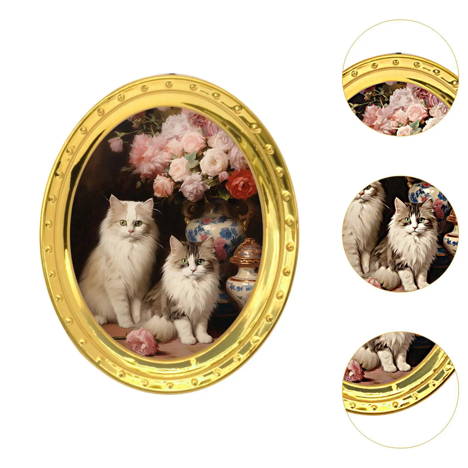 1/12 Dollhouse Picture Frame Printed Paintings Set Gift Wall Decor Crafts