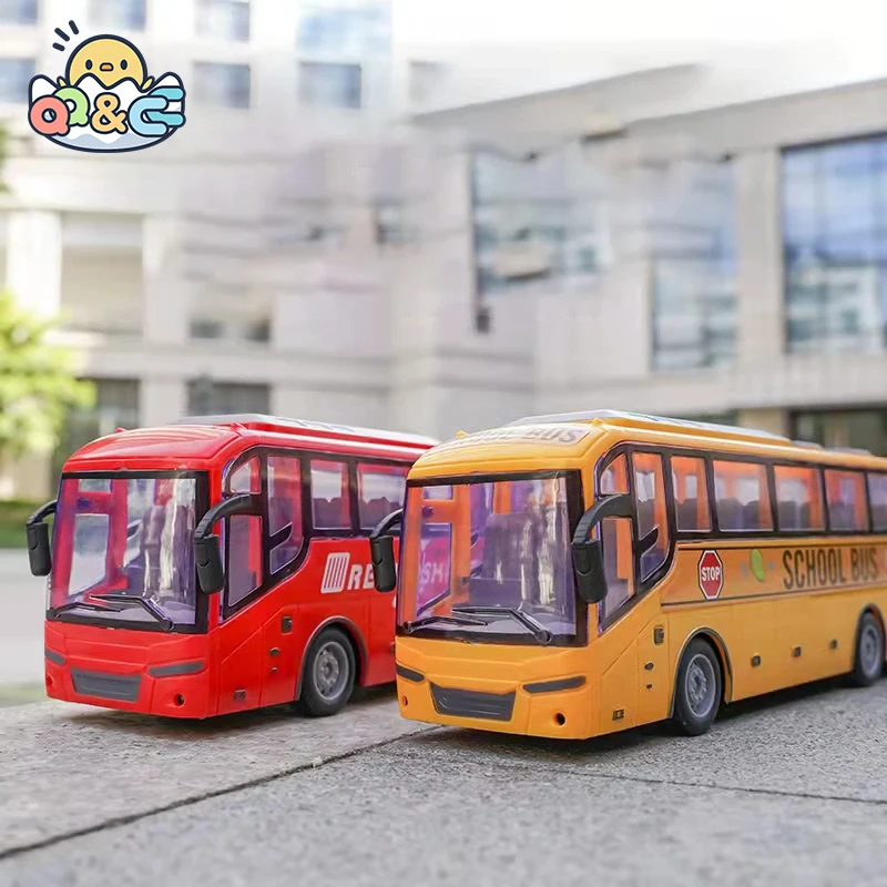 1:30 17Mhz Rc coche autobús de viaje camión eléctrico grande con Control remoto con simulación de luz escuela ciudad modelo juguete para niños regalo - imagen 3