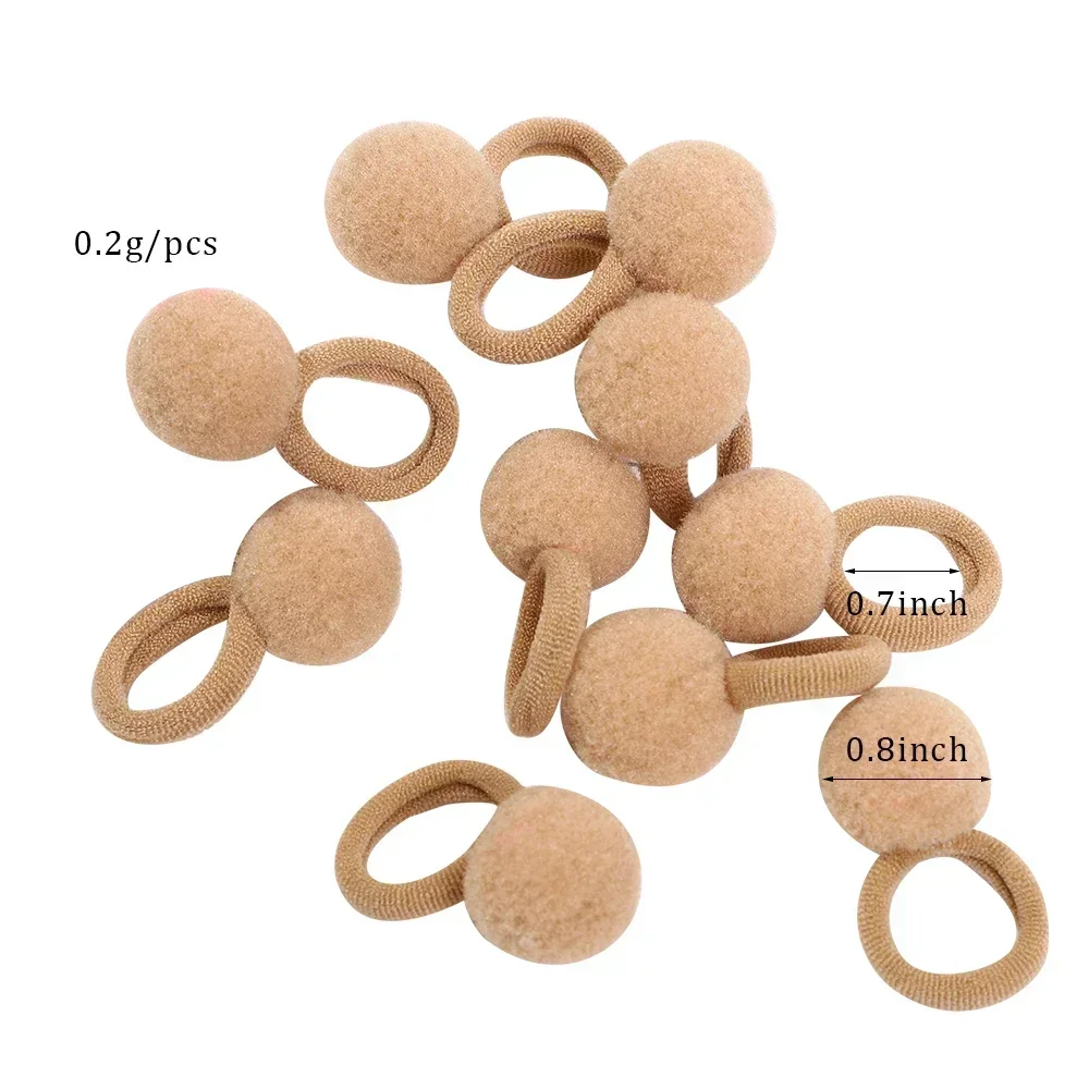 Gomas de pelo con pompones para niñas – Sets multicolores para el cabello - imagen 2