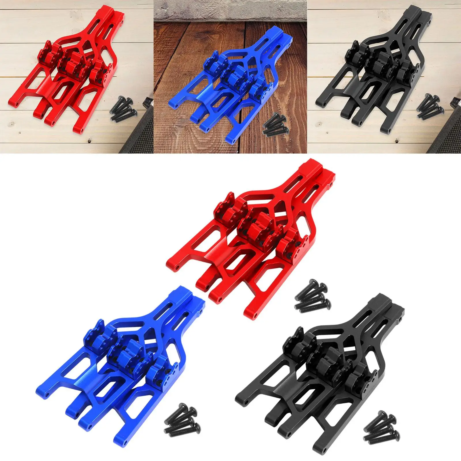 2Pcs 1/8 Scale RC Car Upgrades Part High Strength Reliable Replacement High Performance Front Rear Lower Suspension Arms