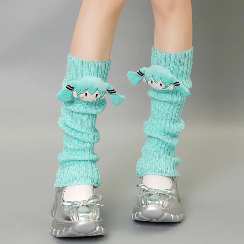 Hatsune Miku moda Anime calcetín calcetines apilados calcetines de media pantorrilla calcetines sueltos de algodón Vintage calcetín Casual transpirable y de Color sólido - imagen 3