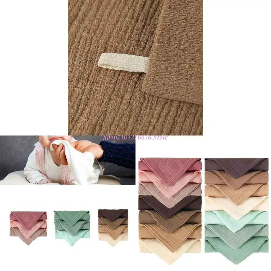 R6FD 4pcs Toallas toalla toalla para bebés 4 capas pañuelo baberos baberos babes buces