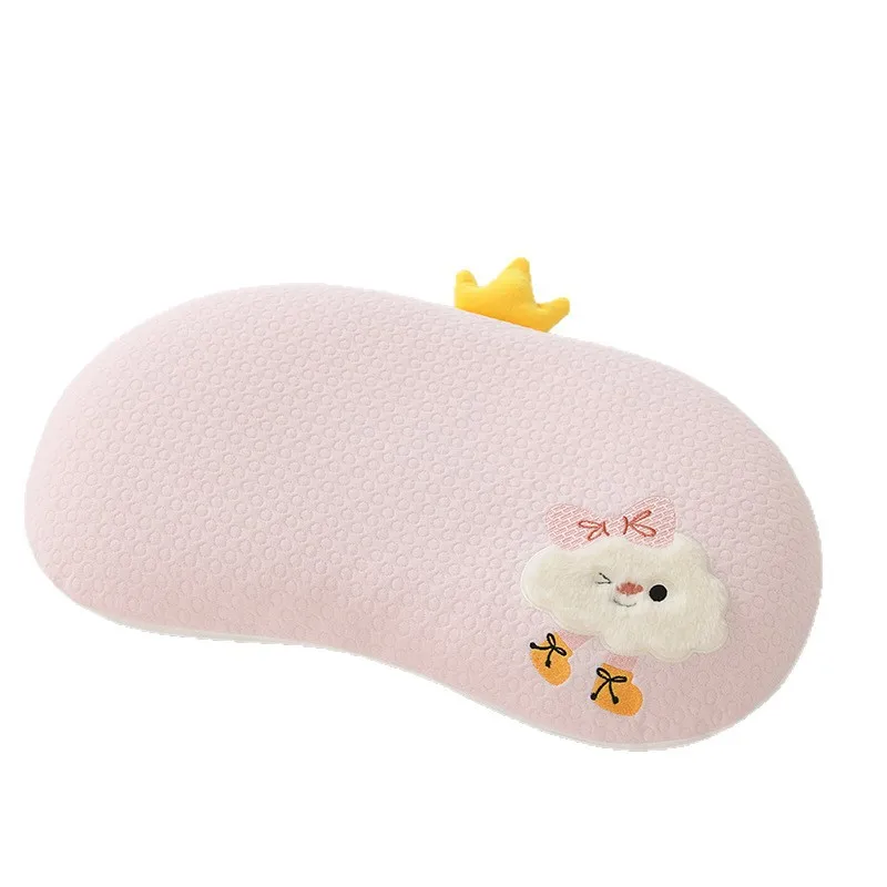 1 pieza de almohada de guisante bordada con parche de dibujos animados para niños, almohada de siesta de espuma viscoelástica transpirable para guardería, almohada para estudiantes de 3 a 15 años - imagen 5