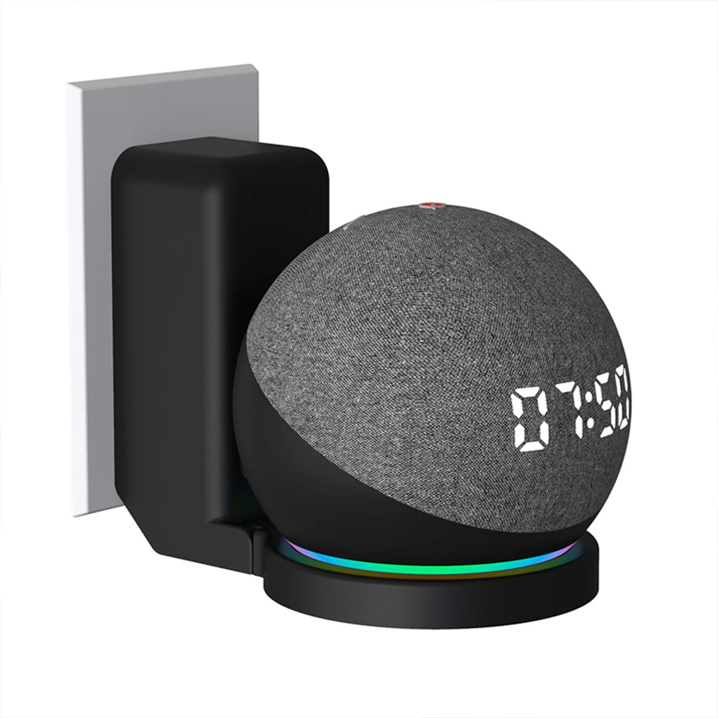 Soporte de montaje en pared para Echo Dot, soporte de altavoz de 5a generación para Amazon Alexa Echo Dot 4, ahorro de espacio con soporte de cable - imagen 2