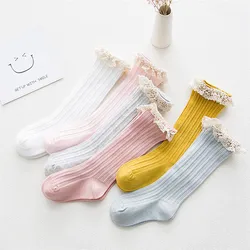 Calcetines de algodón para niña con encaje – Estilo princesa
