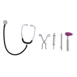 Accesorios médicos mini para casa de muñecas – Estetoscopio de metal