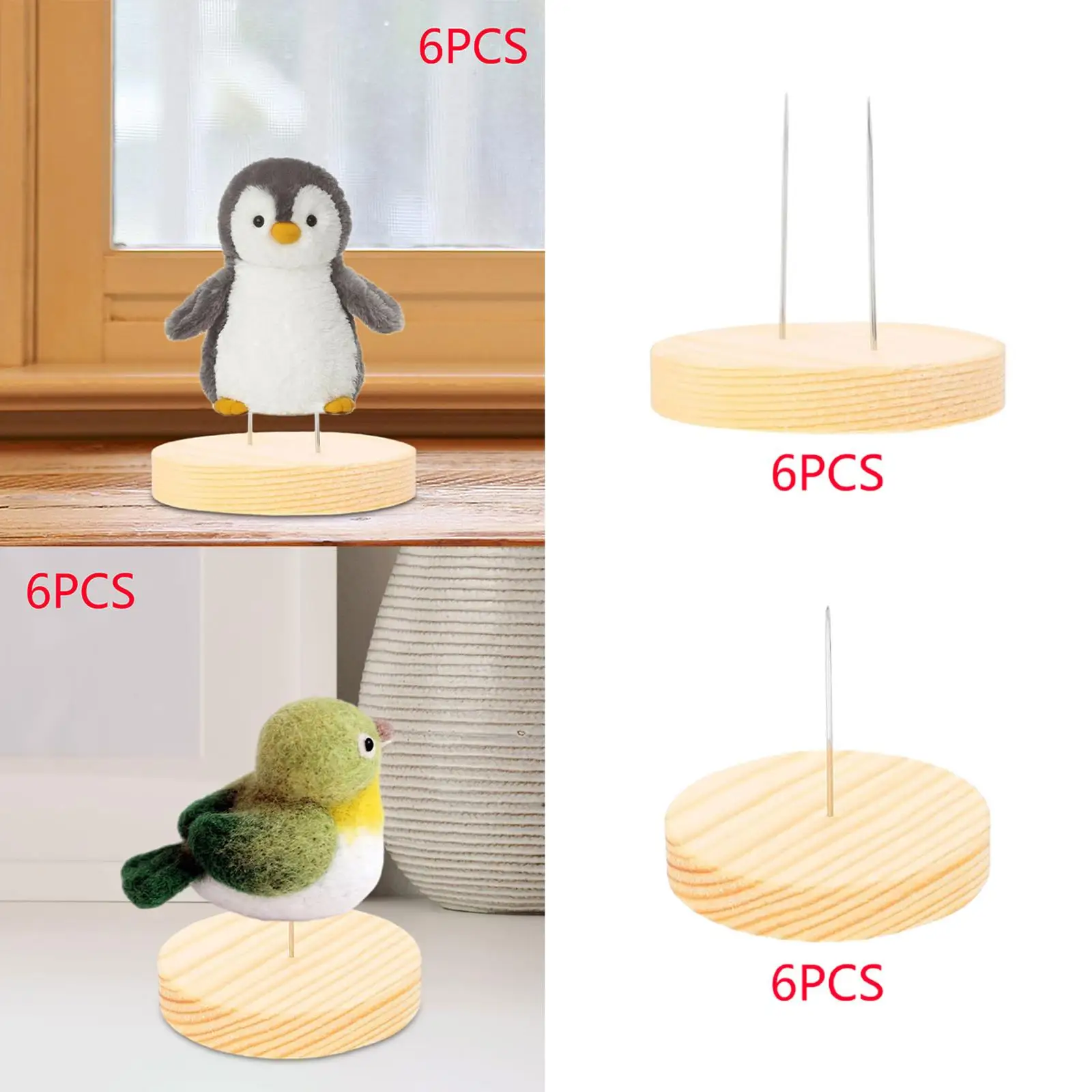 Crochet Doll Stand, Doll Display Holder Doll Holder Felting Animal Doll Wooden Base Bear Support for Action Figures Doll