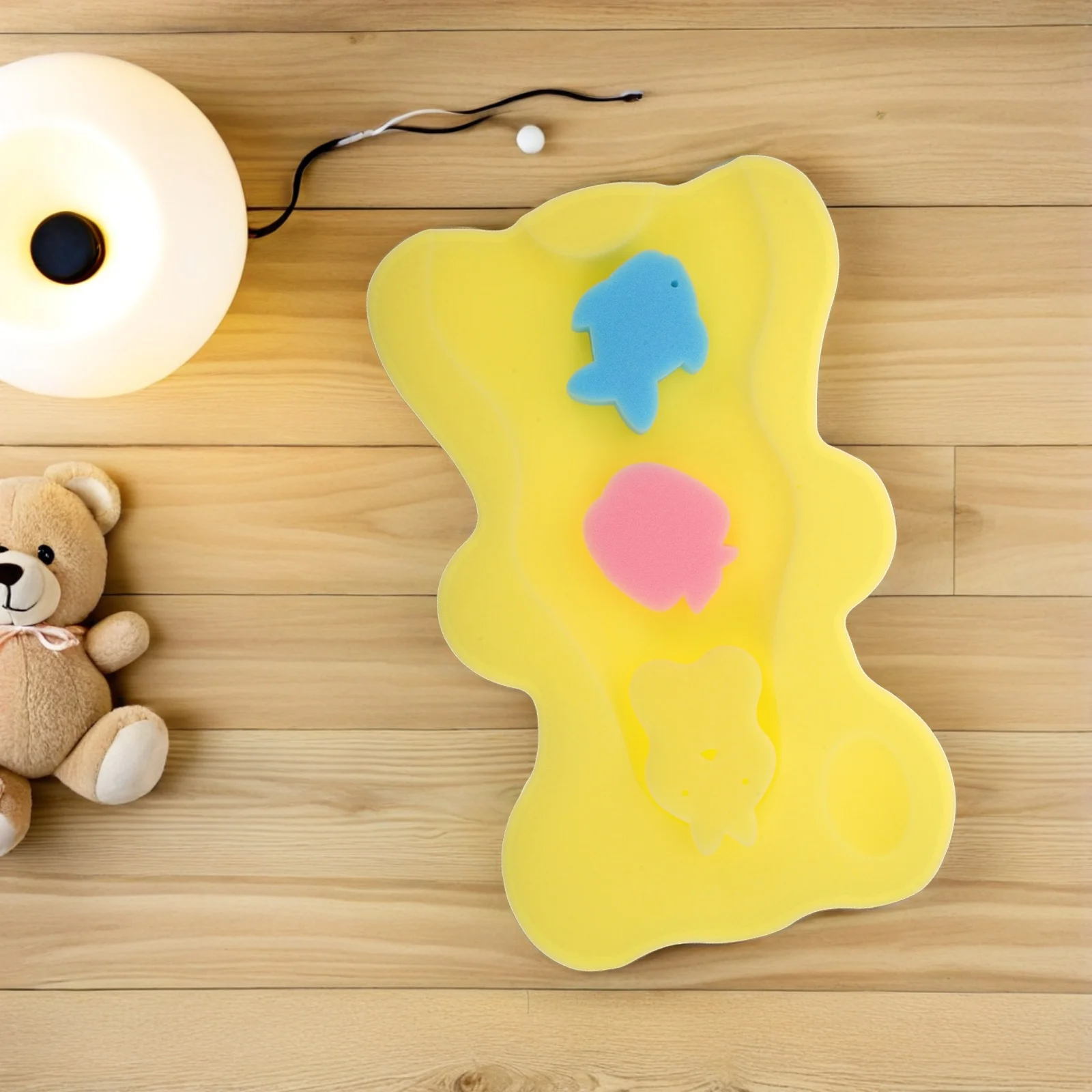 Cojín de baño para bebé, almohadilla de esponja gruesa para recién nacido, estera de soporte para baño infantil antideslizante, cojín para bañera de bebé, inserto para bañera infantil suave y cómodo - imagen 2