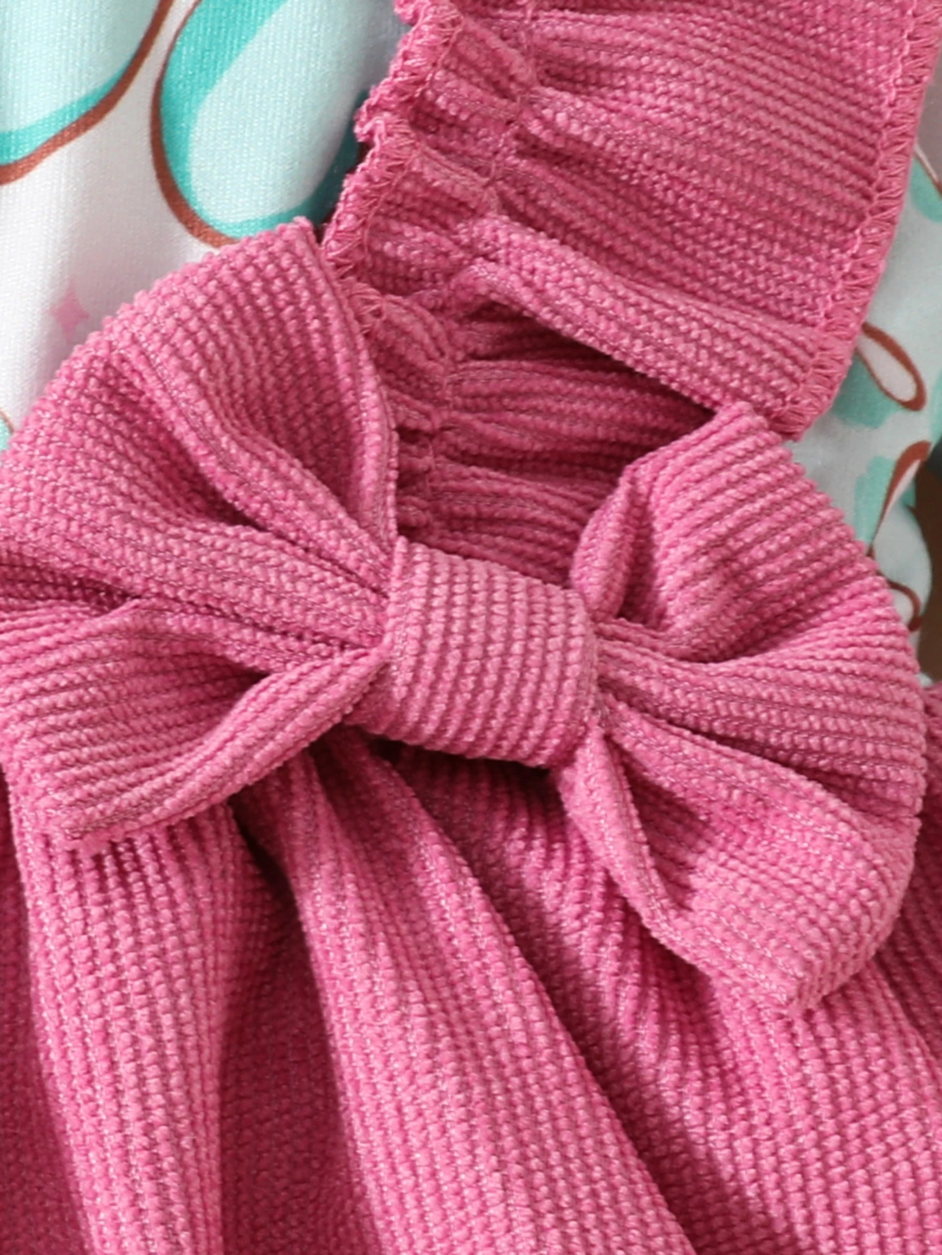 2PCS Infant Girl Dress Set Floral Print Long Sleeves Bodysuit +Headband Spring Baby Dresses for 0-18Months Romper Party Clothing - imagen 4