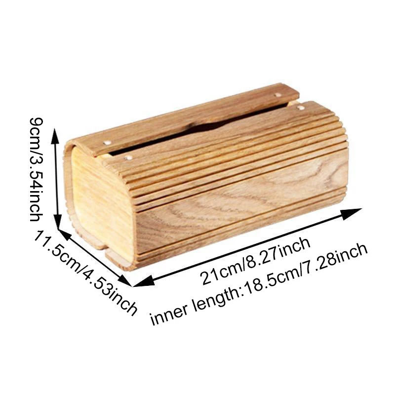 Portapañuelos de madera maciza rectangular – Moderno para comedor - imagen 5