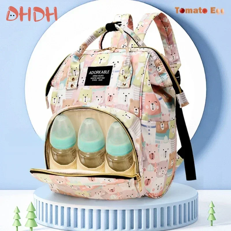 Bolsa de pañales para bebé con cremallera y estampado infantil - imagen 4