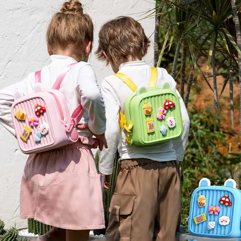 Mochilas de moda para niños, bonita mochila escolar de Navidad para bebés, bolso cruzado de dibujos animados DIY, mochilas escolares para guardería, regalos de Festival para niños